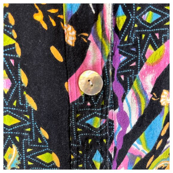 Parsley & Sage Abstract Art to Wear Button Front Shacket Women's Size Large - Picture 5 of 6